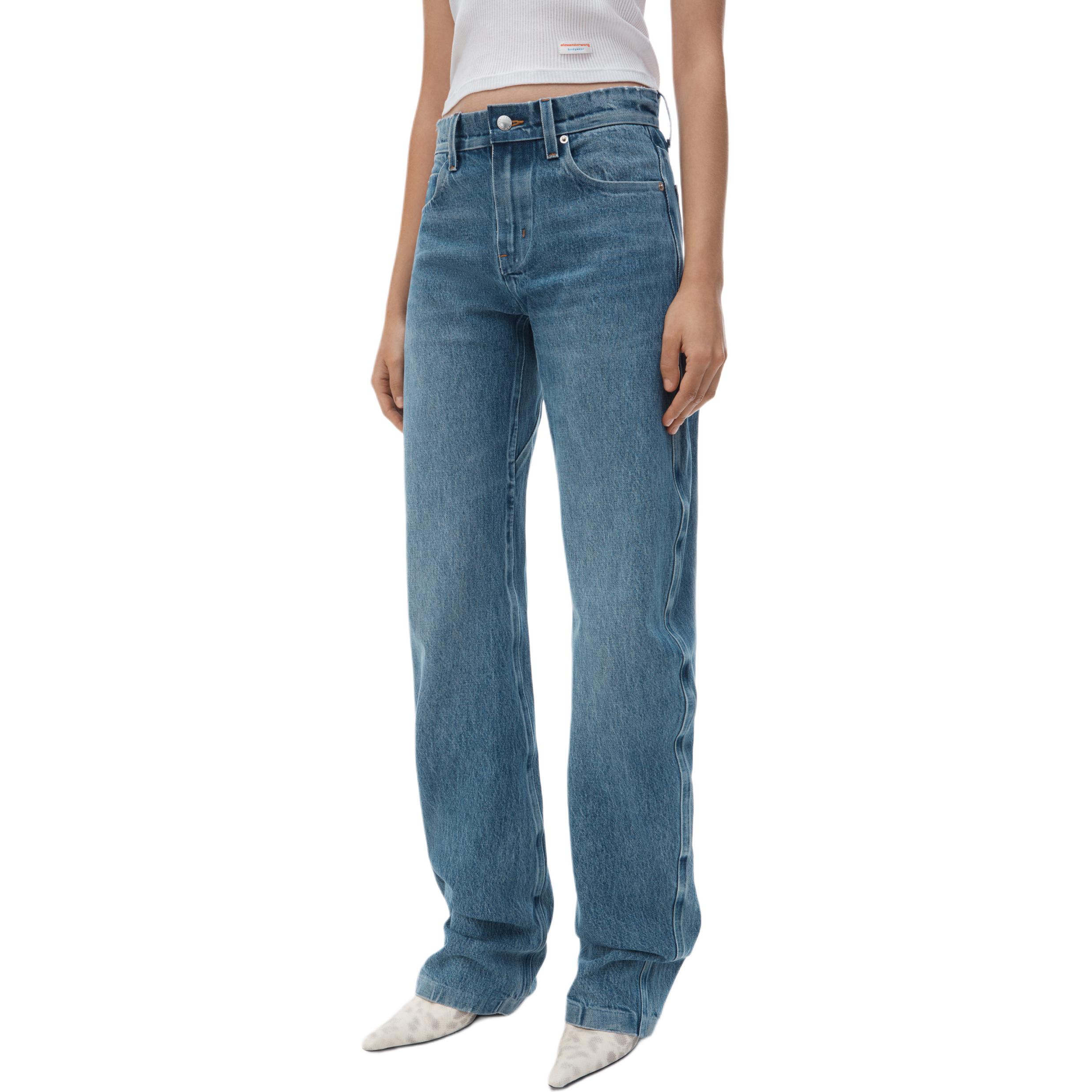 (Women) Alexander Wang Low-Rise Washed Effect Denim Jeans Women Indigo 1WC1254599473 圖 6
