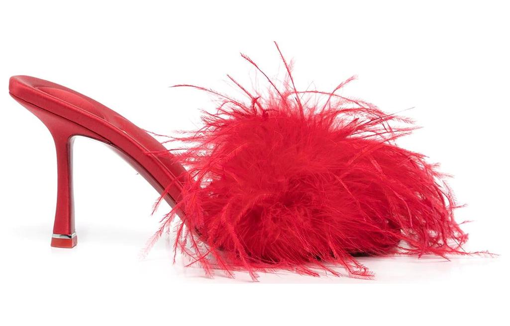 (W) Alexander Wang Lulu 85 Sandal 'Red Feather Satin' 圖 2