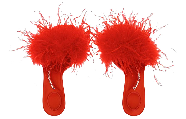 (W) Alexander Wang Lulu 85 Sandal 'Red Feather Satin' 圖 4