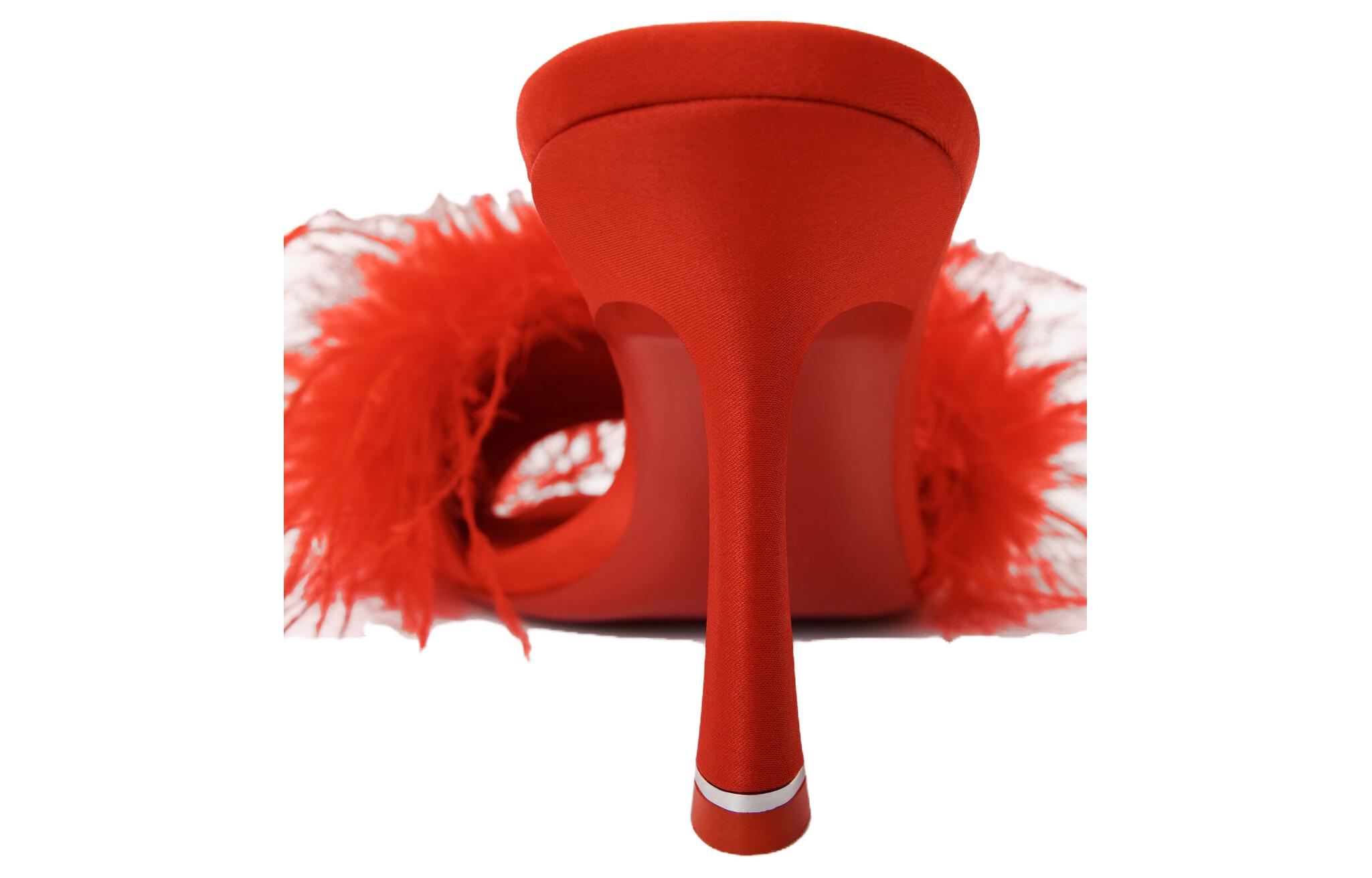 (W) Alexander Wang Lulu 85 Sandal 'Red Feather Satin' 圖 5