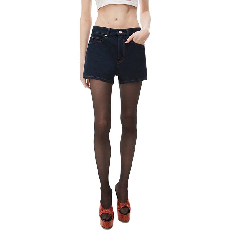 (Women) Alexander Wang Mid-Rise Denim Shorts Bright Indigo Blue 4DC3234131-486A 圖 3