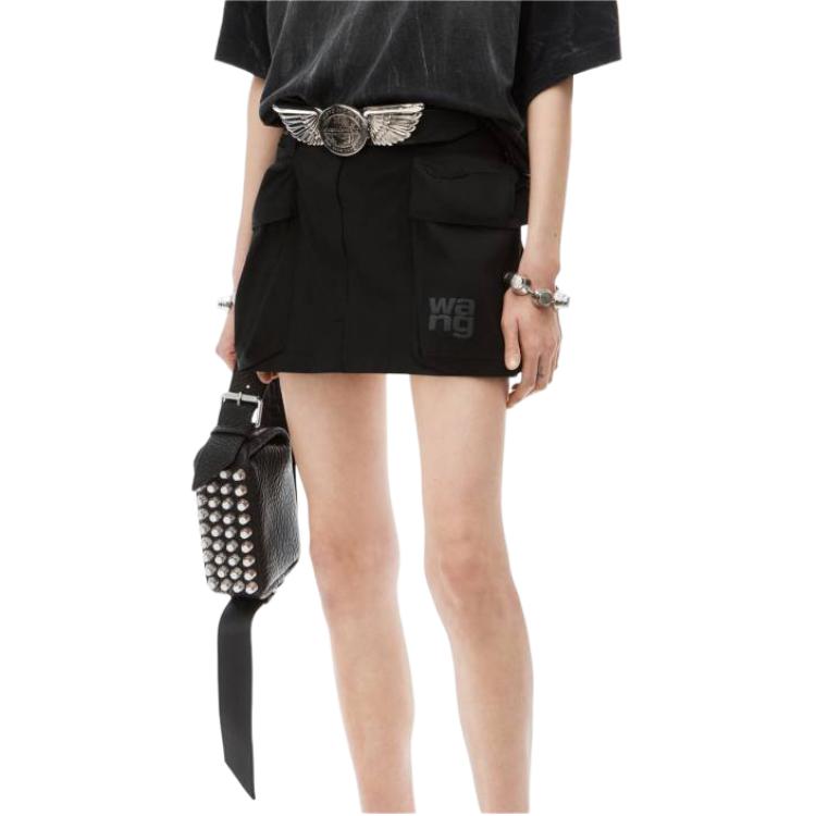 Details for (W) アレキサンダーワン ミニマリストロゴ ハイウエスト フィットスカート 女性用 ブラック 4WC3245061-001