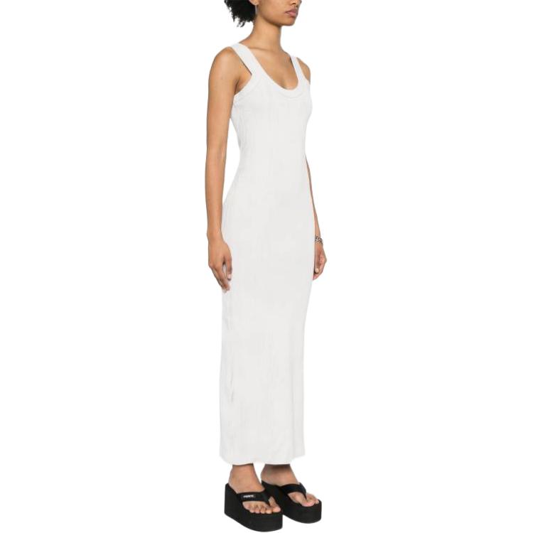 (Women) Alexander Wang Minimalist White Sleeveless Slim Fit Long Dress for Women. 4CC2246251-132A 圖 4