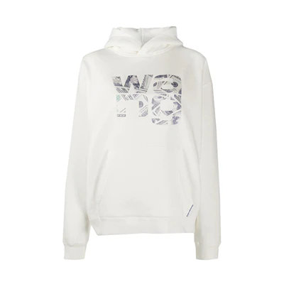 (Women) Alexander Wang Money Logo Hoodie White UCC2201018