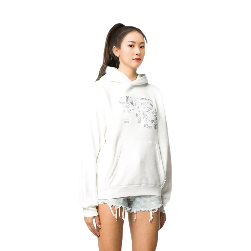 Lookbook (Women) Alexander Wang Money Logo Hoodie White UCC2201018