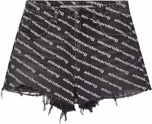 (Women) Alexander Wang Monogram Logo Cotton Shorts Retro Gray 4DC1214896-060 Buy (Women) Alexander Wang Monogram Logo Cotton Shorts Retro Gray 4DC1214896-060
