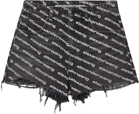 (Women) Alexander Wang Monogram Logo Cotton Shorts Retro Gray 4DC1214896-060 Order (Women) Alexander Wang Monogram Logo Cotton Shorts Retro Gray 4DC1214896-060