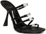 (W) Alexander Wang Nala Tumit Tinggi Hujung Bulat Slide 'Hitam' 30123S015001