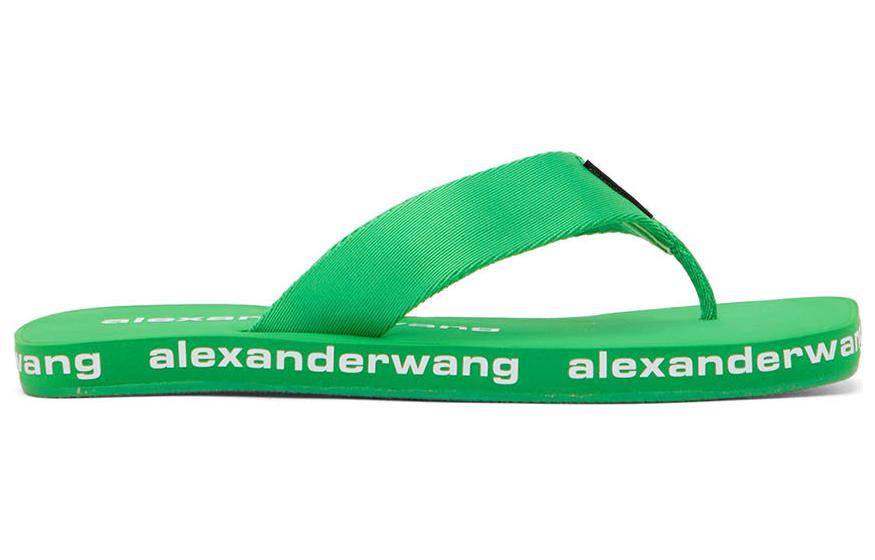 (W) Alexander Wang Nylon Fashion Slide 'Green Herringbone' 圖 2