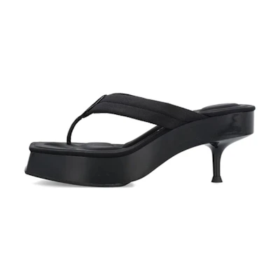 (W) Alexander Wang Open-Toe CMFT Fashion Slide 'Black'