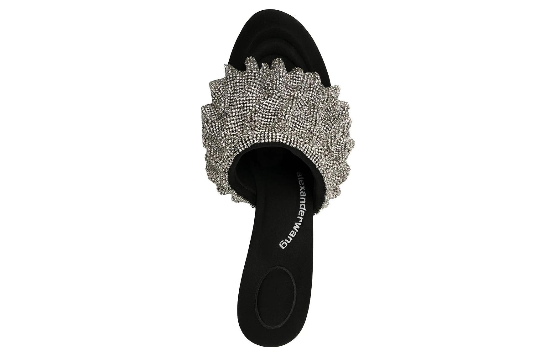Details for (Women) Alexander Wang Open-Toe Sock Sandal 'Black Silver' 30123S014001