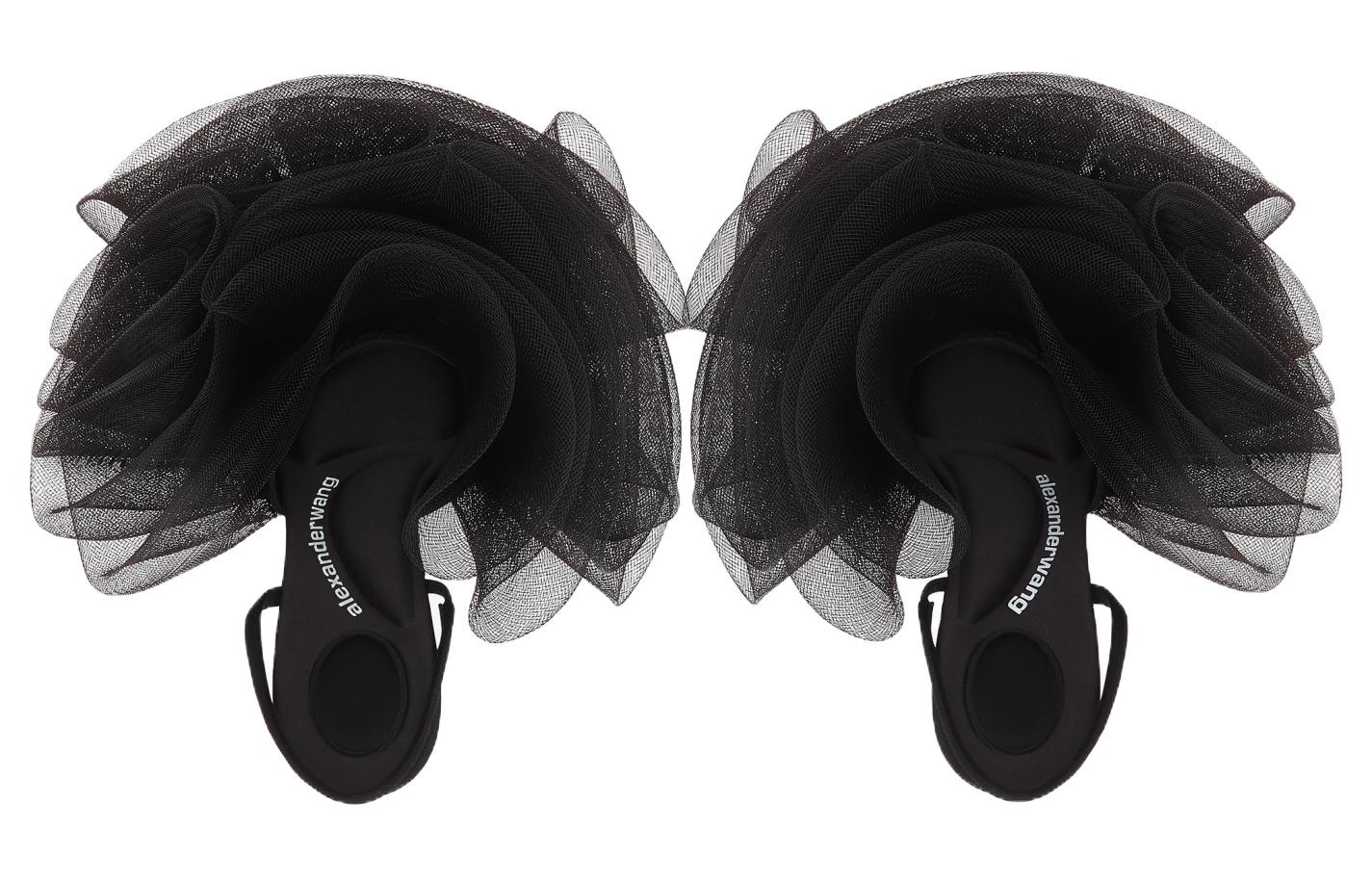 (W) Alexander Wang Open-Toe Sock Slip-On 'Black Fashion' 圖 4