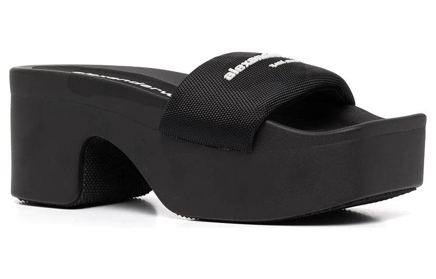 Order (Women) Alexander Wang Open-Toe Platform Slide 'Black Fashion' 30322S020001