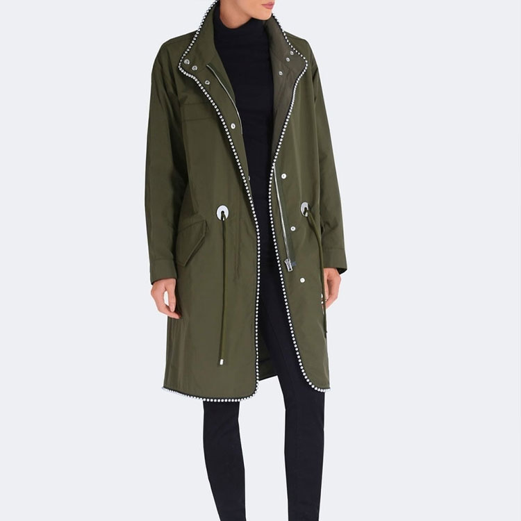 (Women) Alexander Wang Oversized Ball Chain Parka Military Green 1W273788E7-337 圖 3