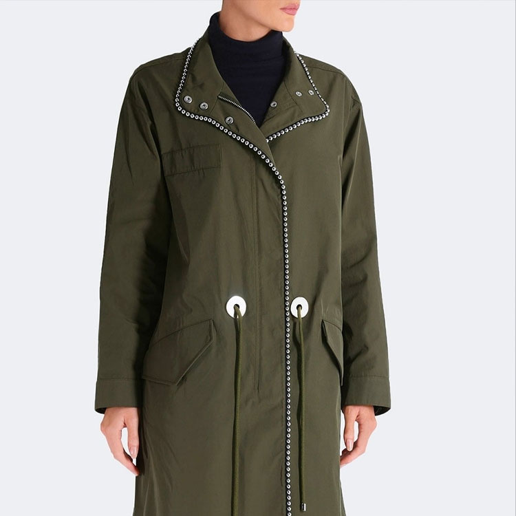 (Women) Alexander Wang Oversized Ball Chain Parka Military Green 1W273788E7-337 圖 5
