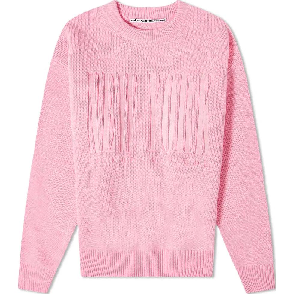 (Women) Alexander Wang Oversized Crewneck Drop Shoulder Sweater Women’s Pink. UKC1231057-001