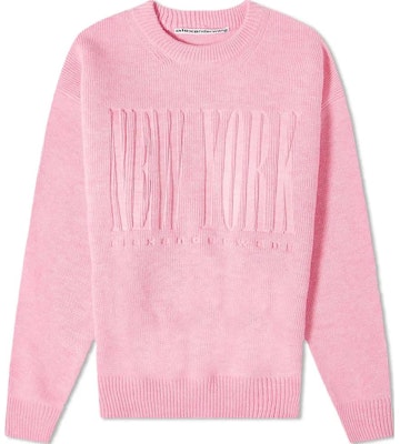 (W) 亚历山大王宽松落肩圆领毛衣 女款 粉色 UKC1231057-001 Buy (W) 亚历山大王宽松落肩圆领毛衣 女款 粉色 UKC1231057-001