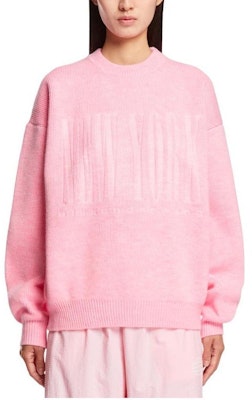 (W) 亚历山大王宽松落肩圆领毛衣 女款 粉色 UKC1231057-001 Order (W) 亚历山大王宽松落肩圆领毛衣 女款 粉色 UKC1231057-001