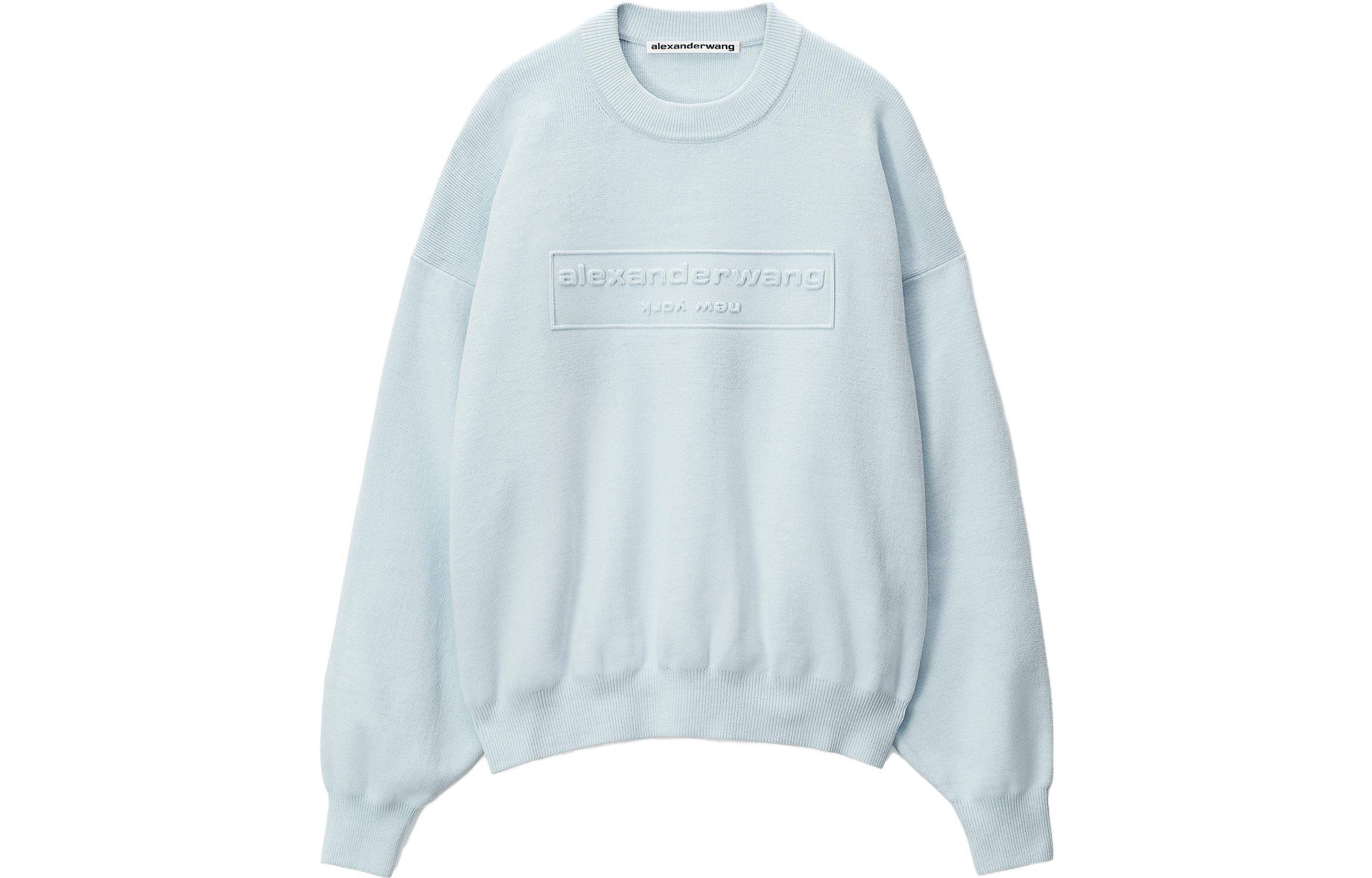 Order (W) Alexander Wang 經典字母藍色寬鬆版長袖衛衣 1KC32310174-64A