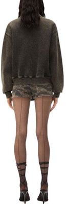 (Women) Alexander Wang Oversized Letter Print Crewneck Pullover Sweatshirt Women Green 4CC3231658-305 Shop (Women) Alexander Wang Oversized Letter Print Crewneck Pullover Sweatshirt Women Green 4CC3231658-305