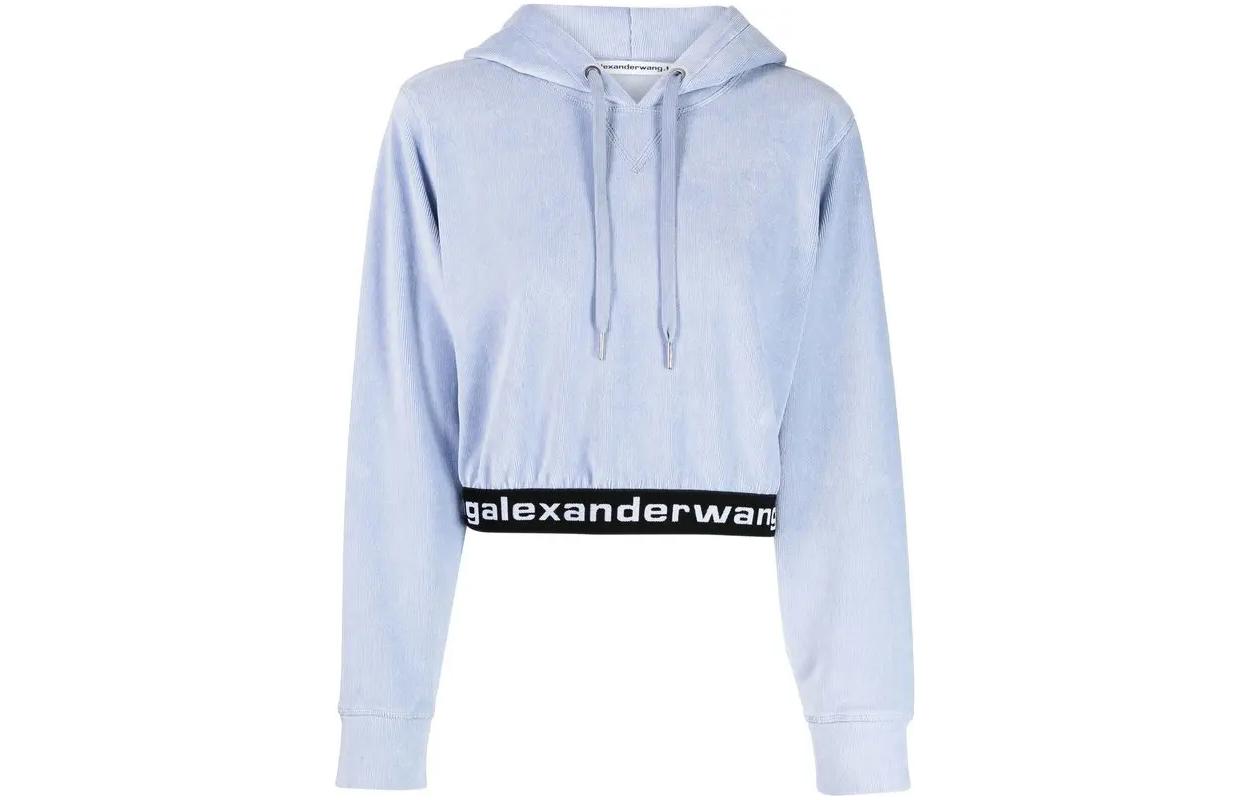 Order (Women) Alexander Wang Oversized Logo Hoodie Women’s Mist Blue 4CC1211197-454