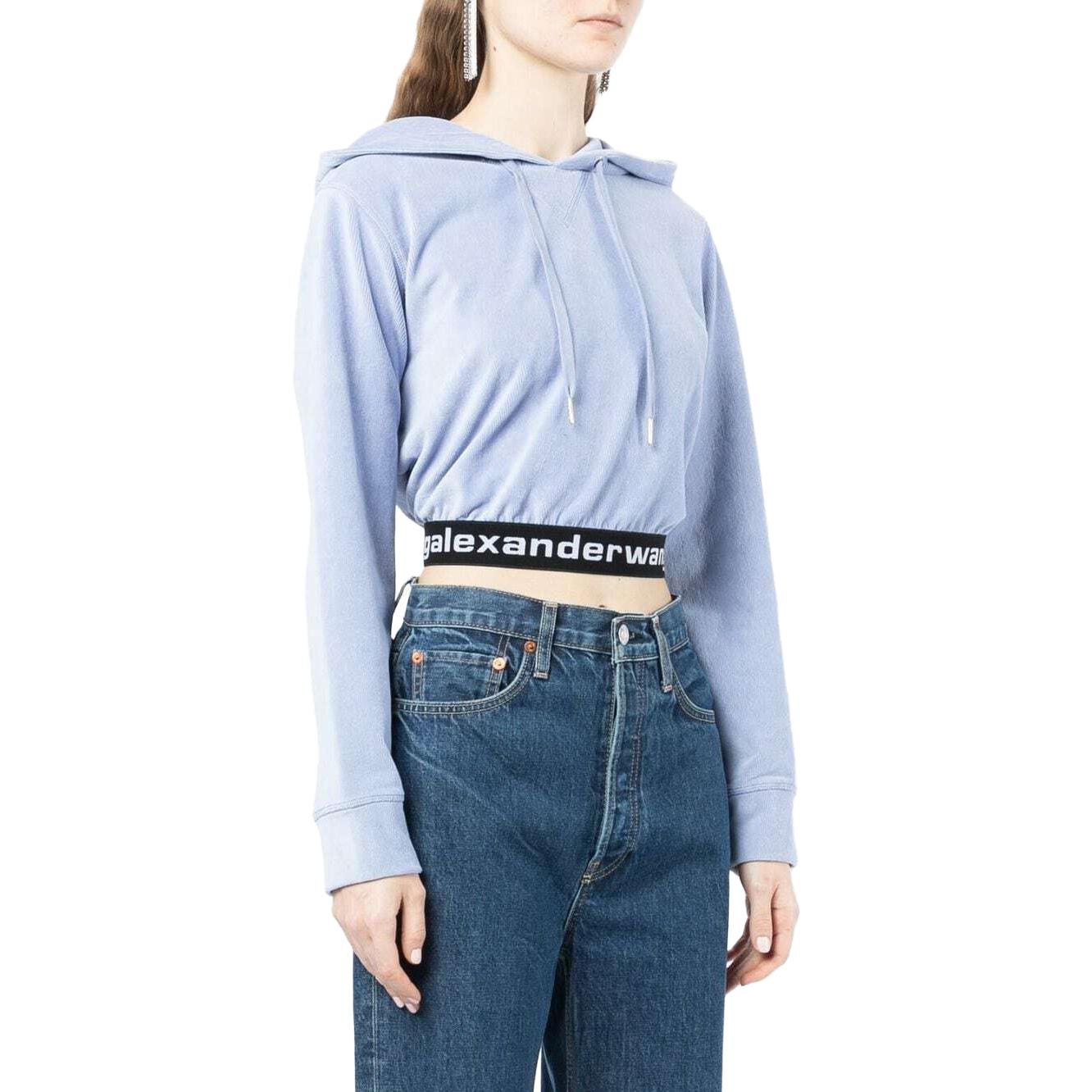 Lookbook (Women) Alexander Wang Oversized Logo Hoodie Women’s Mist Blue 4CC1211197-454