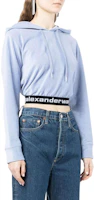 Lookbook (W) Alexander Wang 女款霧藍色寬鬆版大Logo連帽衫 4CC1211197-454