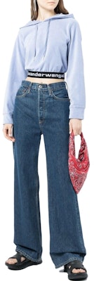 (Women) Alexander Wang Oversized Logo Hoodie Women’s Mist Blue 4CC1211197-454 Purchase (Women) Alexander Wang Oversized Logo Hoodie Women’s Mist Blue 4CC1211197-454