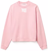 (Women) Alexander Wang Pink Foam Logo Terry Pullover Sweatshirt 4CC3211258-952 (Women) Alexander Wang Pink Foam Logo Terry Pullover Sweatshirt 4CC3211258-952