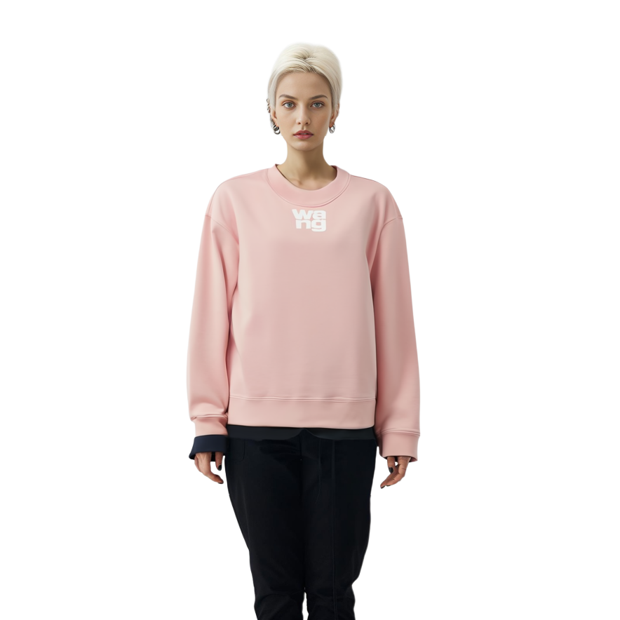 (Women) Alexander Wang Pink Foam Logo Terry Pullover Sweatshirt 4CC3211258-952 圖 11