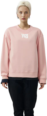 (W) 亚历山大王粉色泡沫标志毛巾布套头衫 4CC3211258-952 3