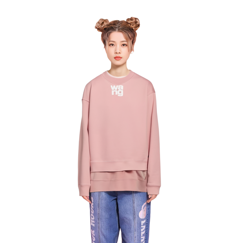 (Women) Alexander Wang Pink Foam Logo Terry Pullover Sweatshirt 4CC3211258-952 圖 12