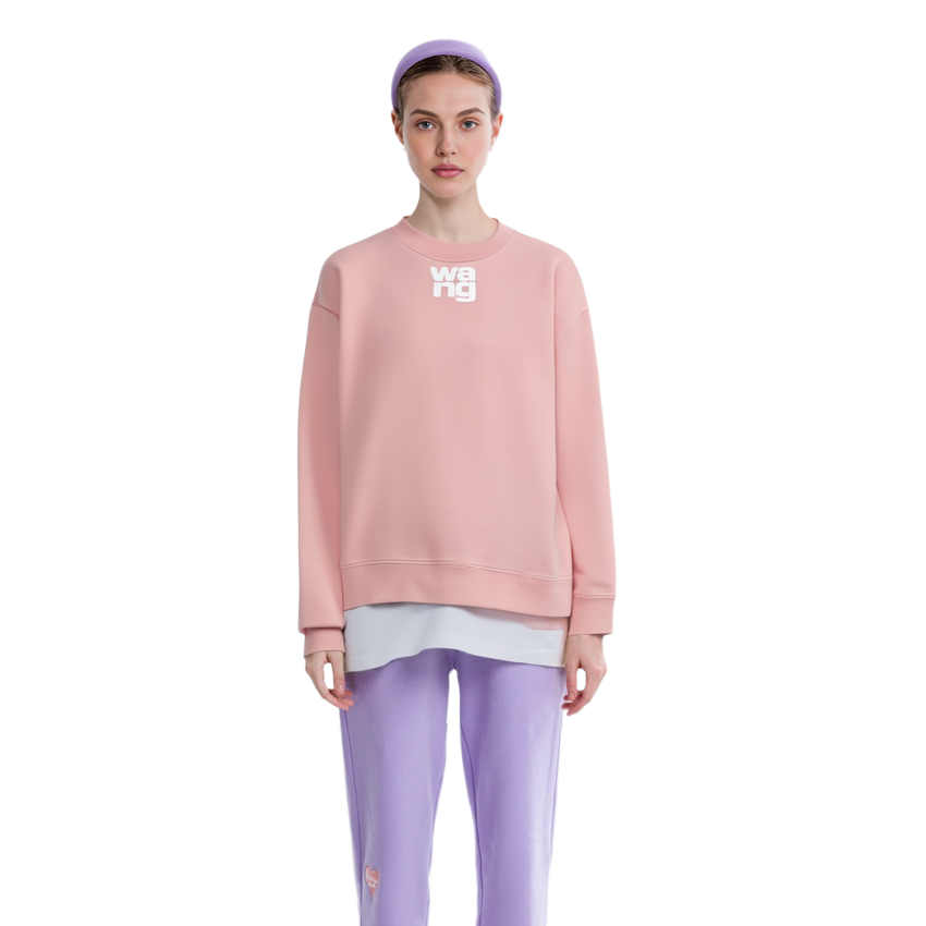 (Women) Alexander Wang Pink Foam Logo Terry Pullover Sweatshirt 4CC3211258-952 圖 13