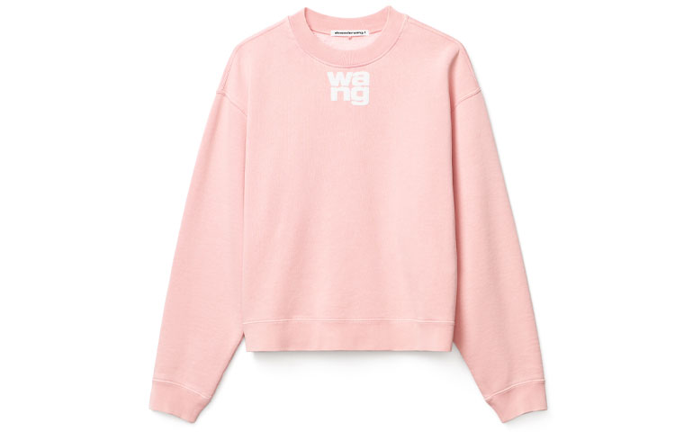 (Women) Alexander Wang Pink Foam Logo Terry Pullover Sweatshirt 4CC3211258-952 圖 2