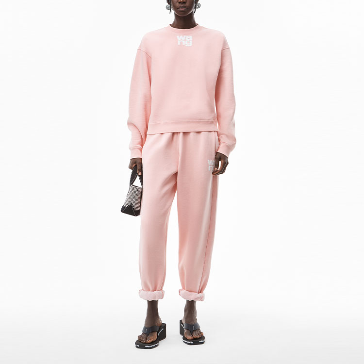 (Women) Alexander Wang Pink Foam Logo Terry Pullover Sweatshirt 4CC3211258-952 圖 4