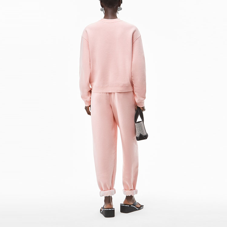 (Women) Alexander Wang Pink Foam Logo Terry Pullover Sweatshirt 4CC3211258-952 圖 5