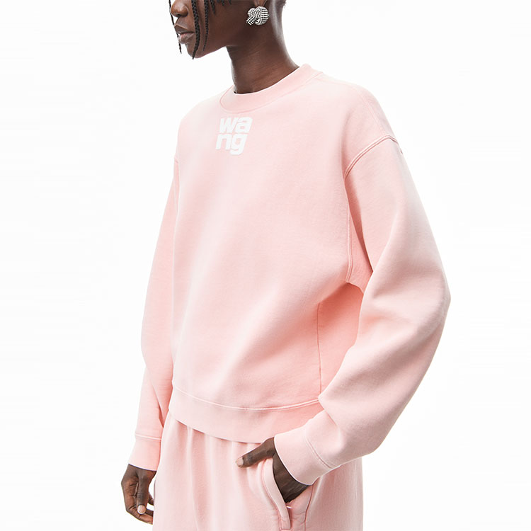 (Women) Alexander Wang Pink Foam Logo Terry Pullover Sweatshirt 4CC3211258-952 圖 7