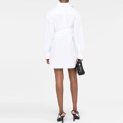 (W) Alexander Wang Kemeja Dress Lengan Panjang Lipit Solid 4WC2236213-111 Shop (W) Alexander Wang Kemeja Dress Lengan Panjang Lipit Solid 4WC2236213-111