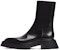 (W) Alexander Wang Presley 'Kasut Kulit Tumit Tebal Hitam Fesyen Mudah' 30122B011001