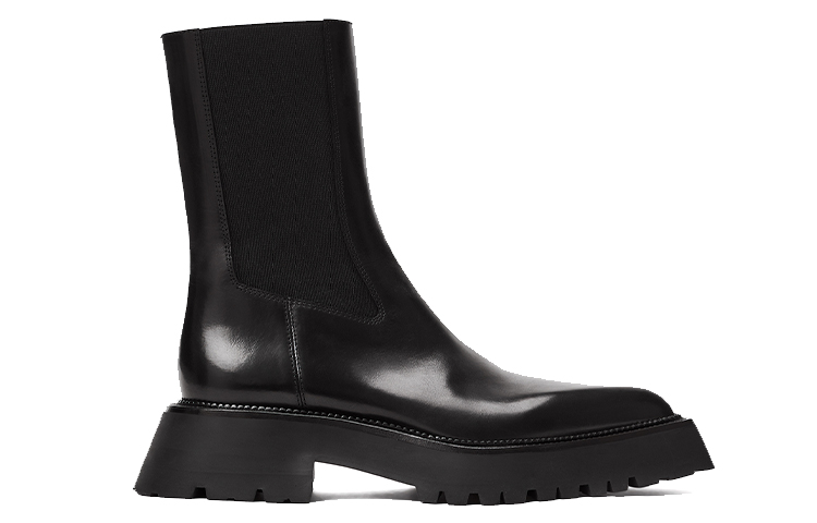 Order (Women) Alexander Wang Presley 'Simple Fashion Chunky Heel Leather Boot Black' 30122B011001