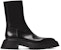(W) Alexander Wang Presley 'Kasut Kulit Tumit Tebal Hitam Fesyen Mudah' 30122B011001