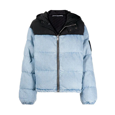 (Women) Alexander Wang Quilted Patchwork Jacket in Blue. 4DC2202796-453