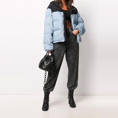(Women) Alexander Wang Quilted Patchwork Jacket in Blue. 4DC2202796-453 Lookbook (Women) Alexander Wang Quilted Patchwork Jacket in Blue. 4DC2202796-453