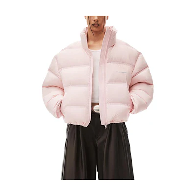 (Women) Alexander Wang Reflective Logo Short Puffer Jacket for Women. 1WC4233241