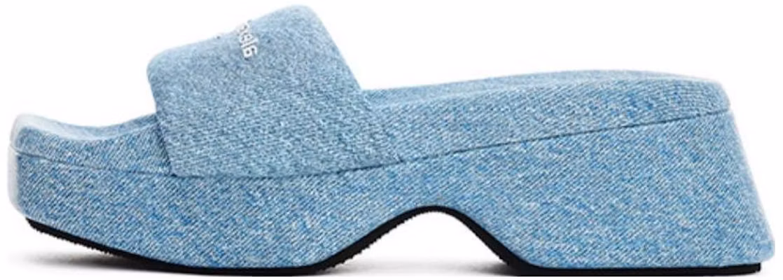 (Women) Alexander Wang Retro Indigo Blue 6.5cm Leather Slide Sandals 30124S029473 Buy (Women) Alexander Wang Retro Indigo Blue 6.5cm Leather Slide Sandals 30124S029473