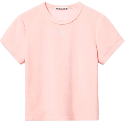 (W) 亚历山大王粉色水钻标志短袖T恤 4CC3211253-691 Buy (W) 亚历山大王粉色水钻标志短袖T恤 4CC3211253-691