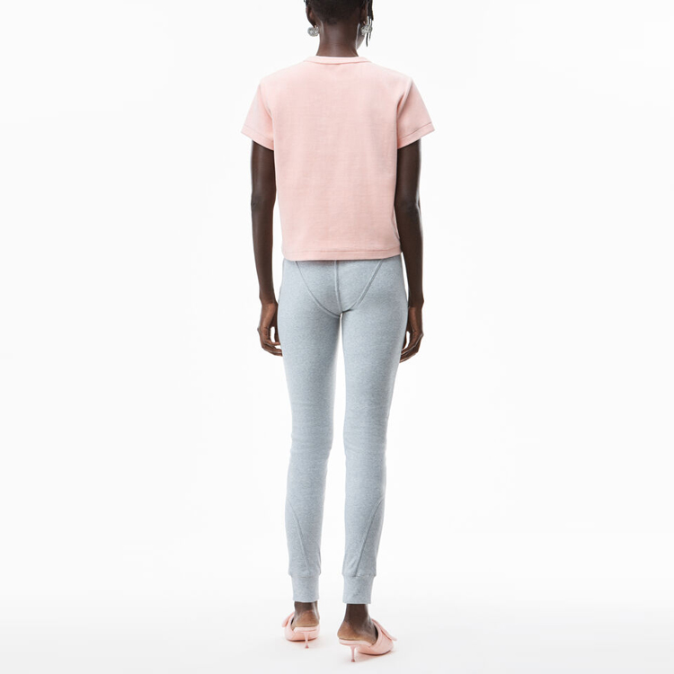 Shop (W) 亚历山大王粉色水钻标志短袖T恤 4CC3211253-691