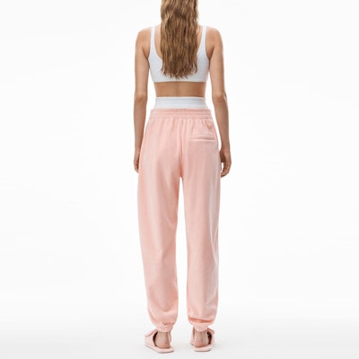 (W) Alexander Wang Celana Jogger Ketat Logo Rhinestone Warna Pink. 4CC3214111-691 Shop (W) Alexander Wang Celana Jogger Ketat Logo Rhinestone Warna Pink. 4CC3214111-691