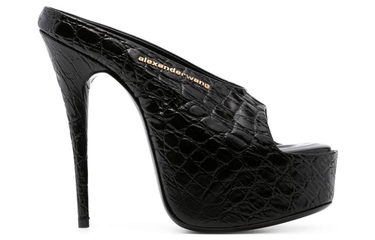 (W) Alexander Wang Round Toe CMFT Slide 'Black' 圖 2