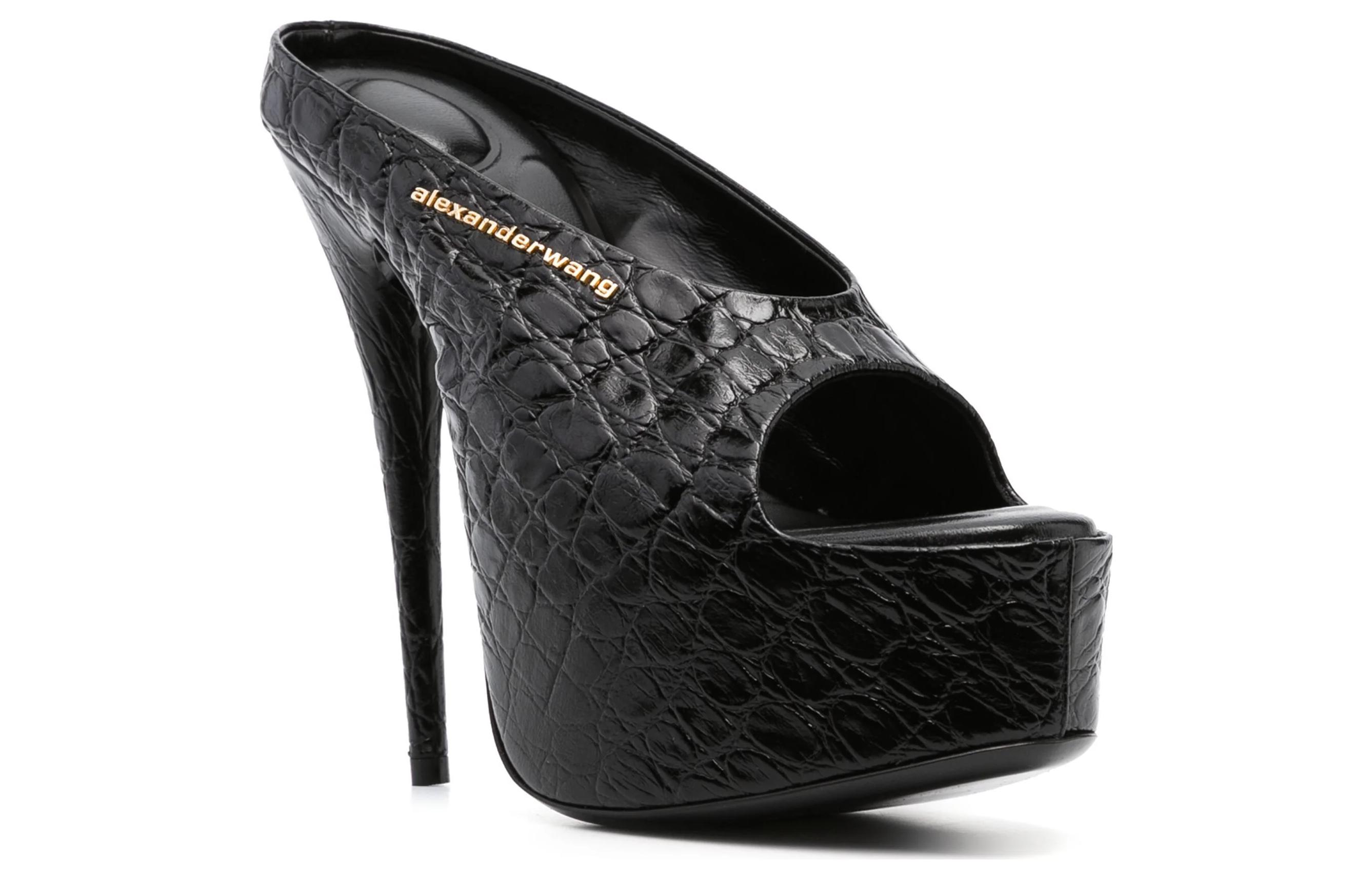 (W) Alexander Wang Round Toe CMFT Slide 'Black' 圖 3